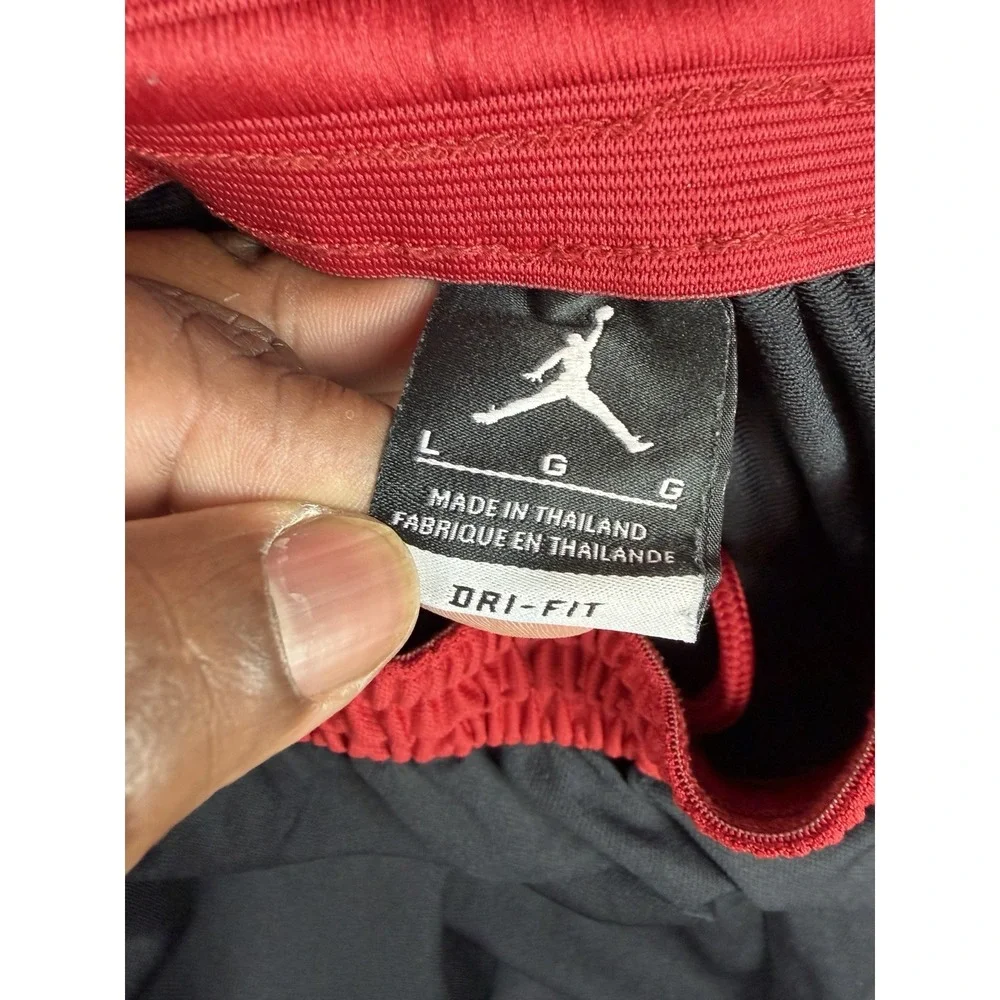 Air Jordan 11 Basketball Tear Away Pants Mens L Black‎ Red BRED Sweatpants